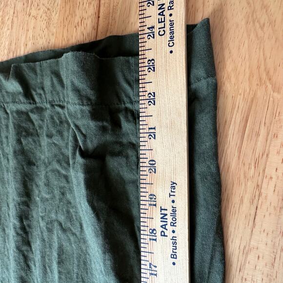 J.Jill Women's XL Linen‎ Stretch Wide Leg Ankle Pants Olive Green Classic Staple - Picture 9 of 9